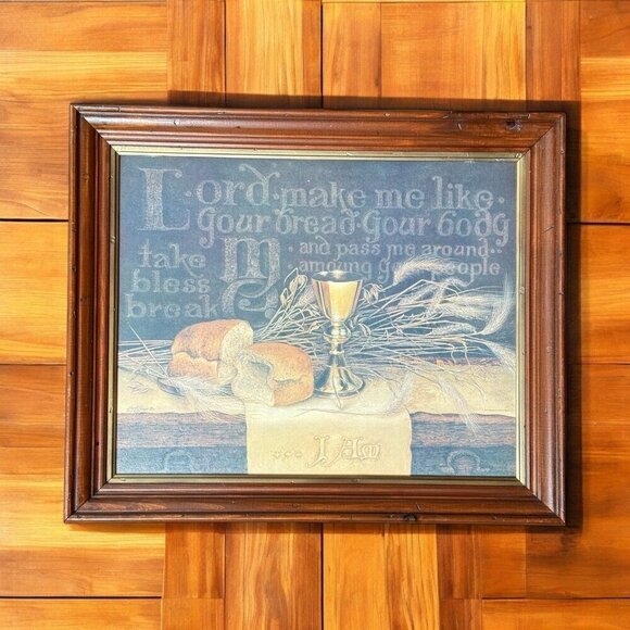 Floyd E Hosmer Other - 1977 Vintage Printed Bread of Life Matthew by Floyd E Hosmer L 24" x W 19"